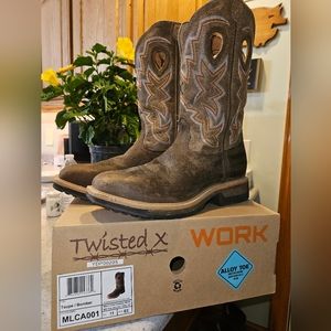 TWISTED X MEN'S LITE WESTERN WORK BOOTS - ALLOY TOE